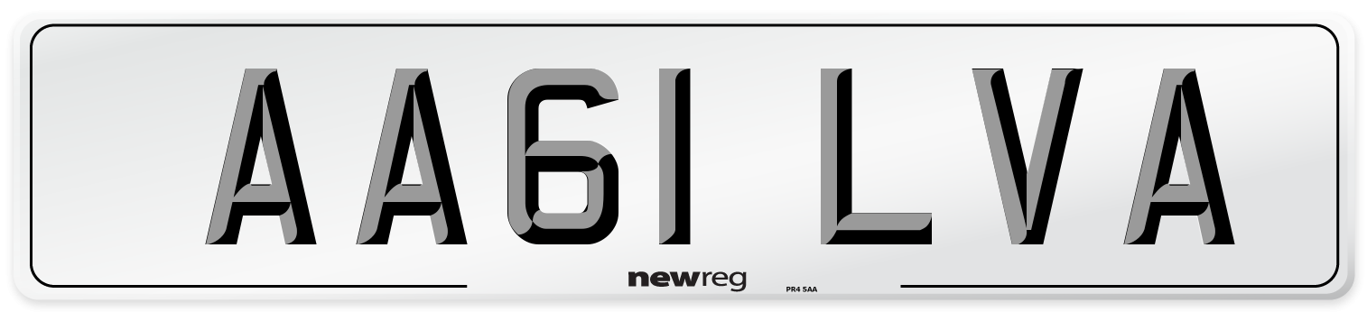 AA61 LVA Number Plate from New Reg